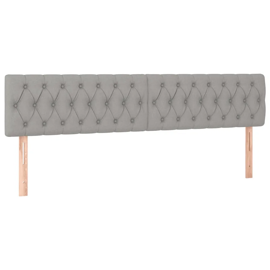 Cadre de lit sans matelas gris clair 120x190 cm tissu - 8