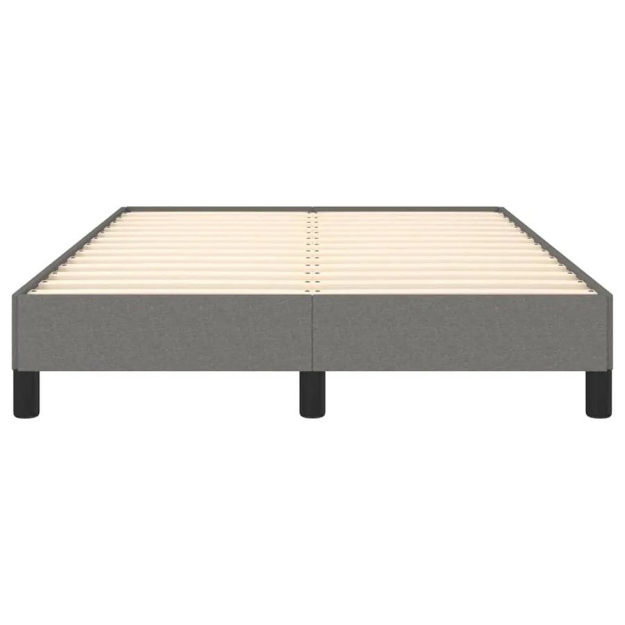 Cadre de lit sans matelas gris foncé 120x190 cm tissu - 5