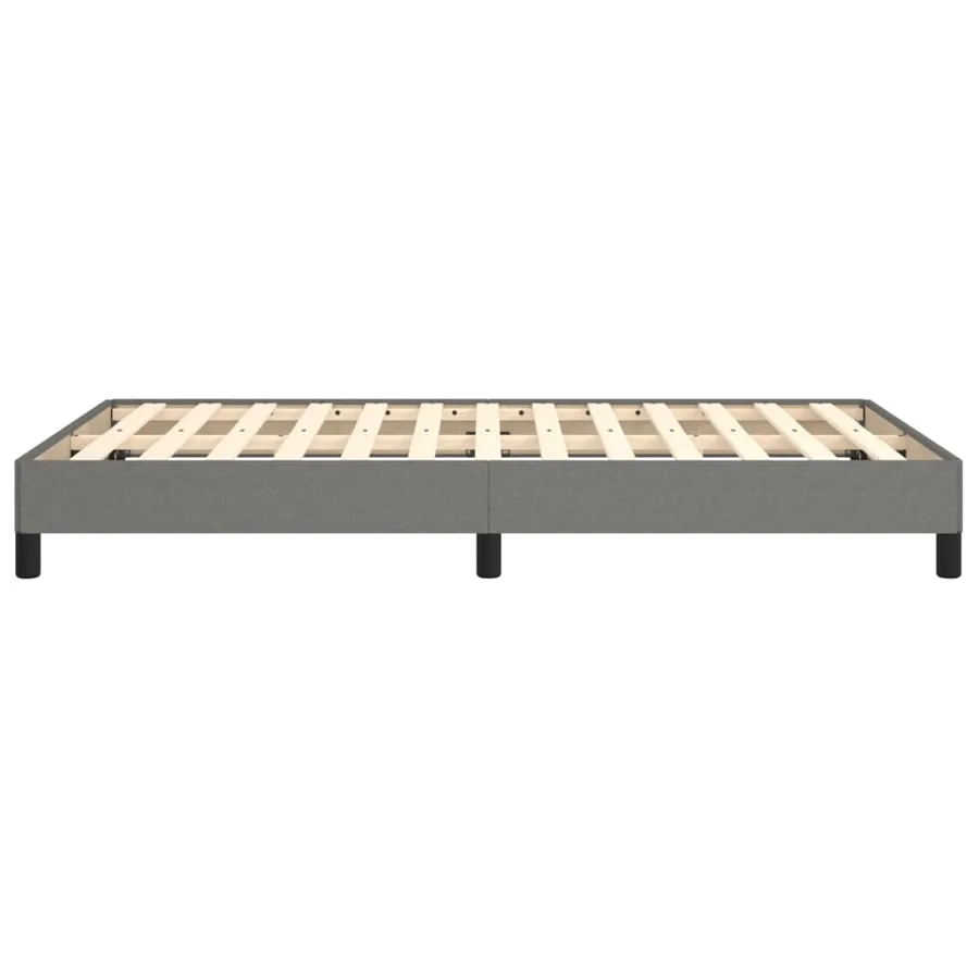 Cadre de lit sans matelas gris foncé 120x190 cm tissu - 6