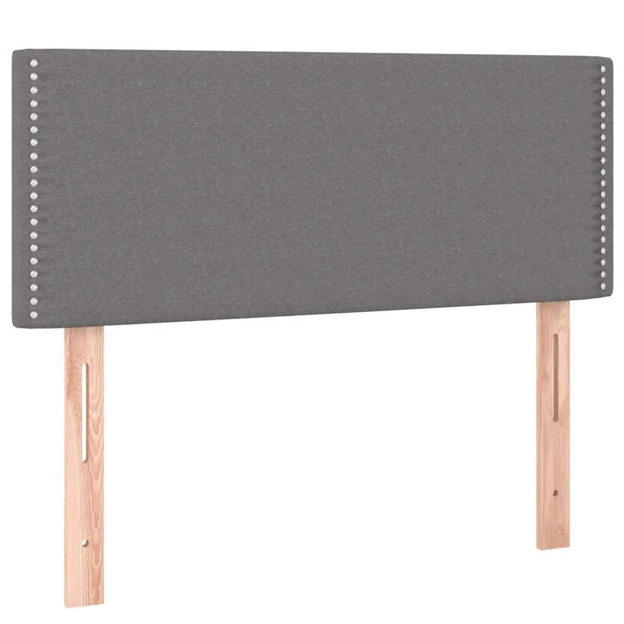Sommier à lattes de lit avec matelas gris foncé 120x190cm tissu - 7