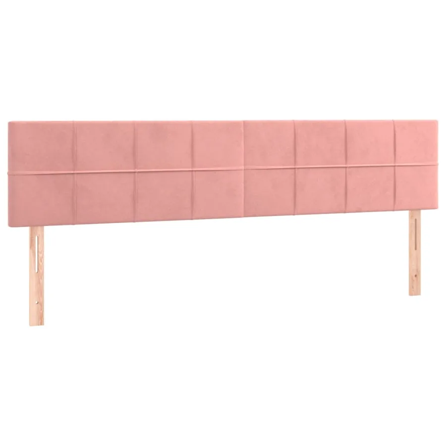 Cadre de lit sans matelas rose 120x190 cm velours - 8