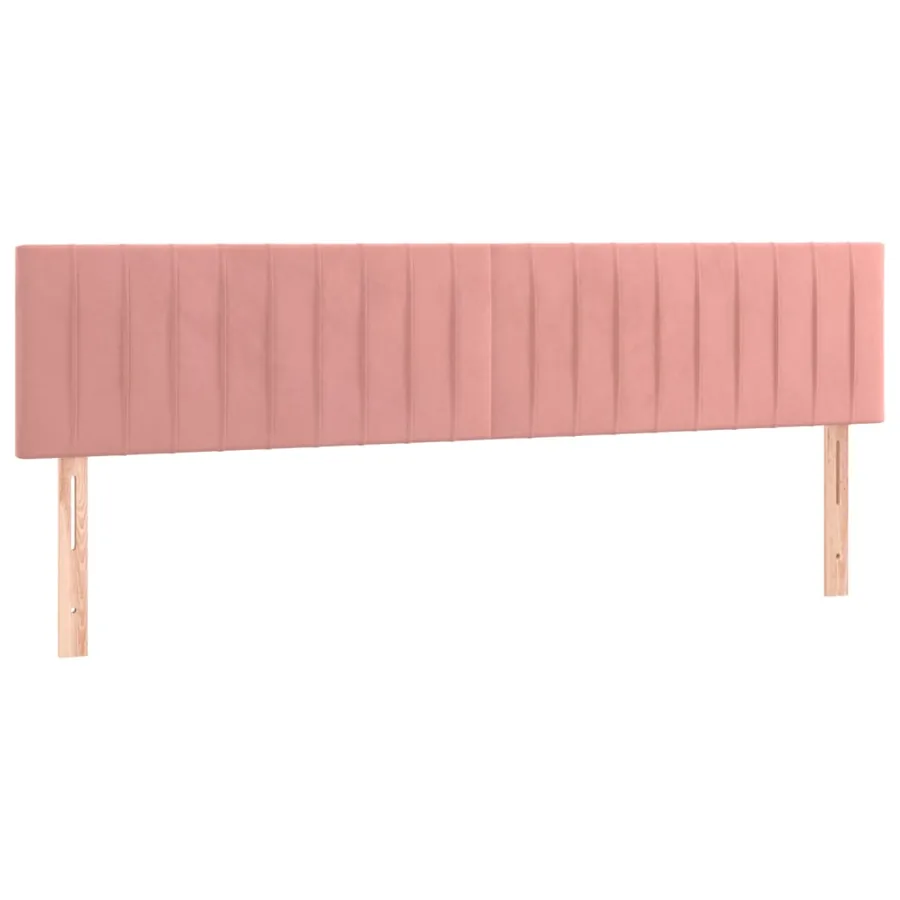 Cadre de lit sans matelas rose 120x190 cm velours - 8