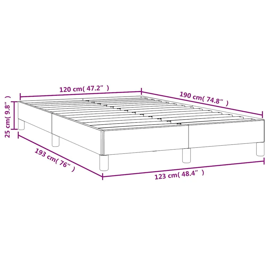 Cadre de lit sans matelas vert foncé 120x190 cm velours - 9