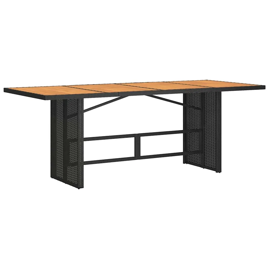 Ensemble à manger de jardin coussins 7pcs Noir Résine tressée - 4