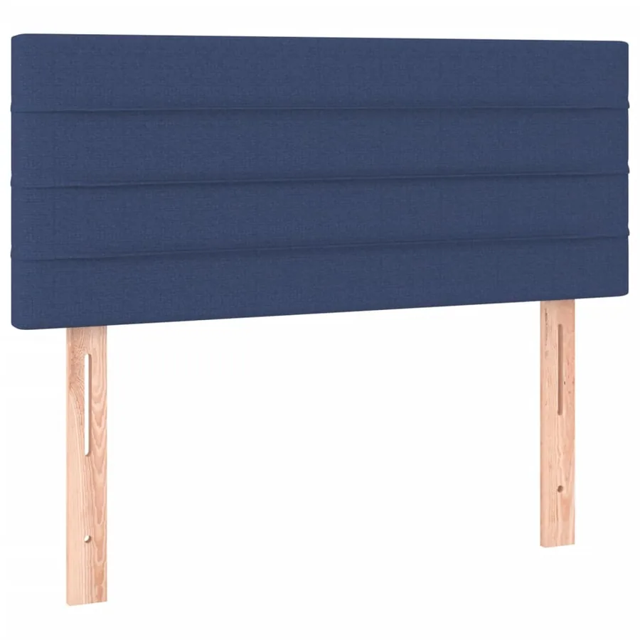 Sommier à lattes de lit matelas et LED bleu 120x190 cm tissu - 9