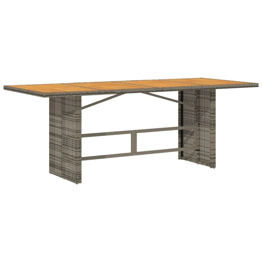 Ensemble à manger de jardin et coussins 7 pcs gris rotin - 4