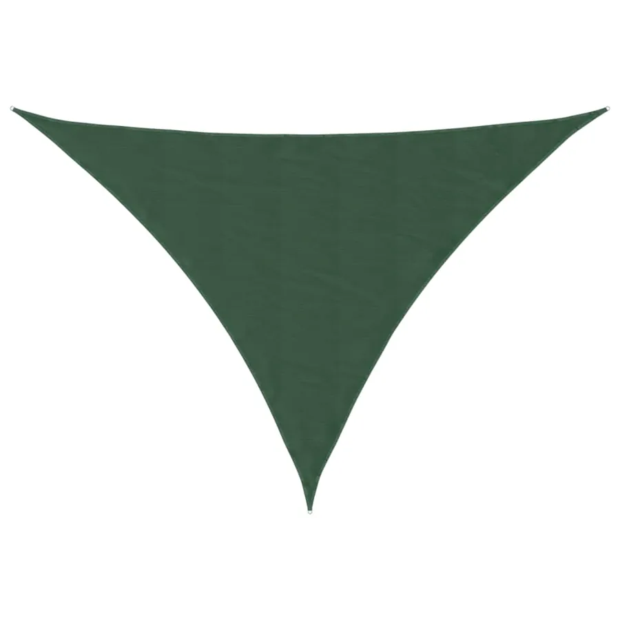 Voile parasol tissu oxford triangulaire 4x4x5,8 m vert foncé - 2
