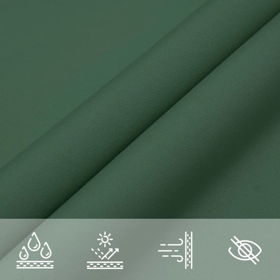 Voile parasol tissu oxford triangulaire 4x4x5,8 m vert foncé - 8