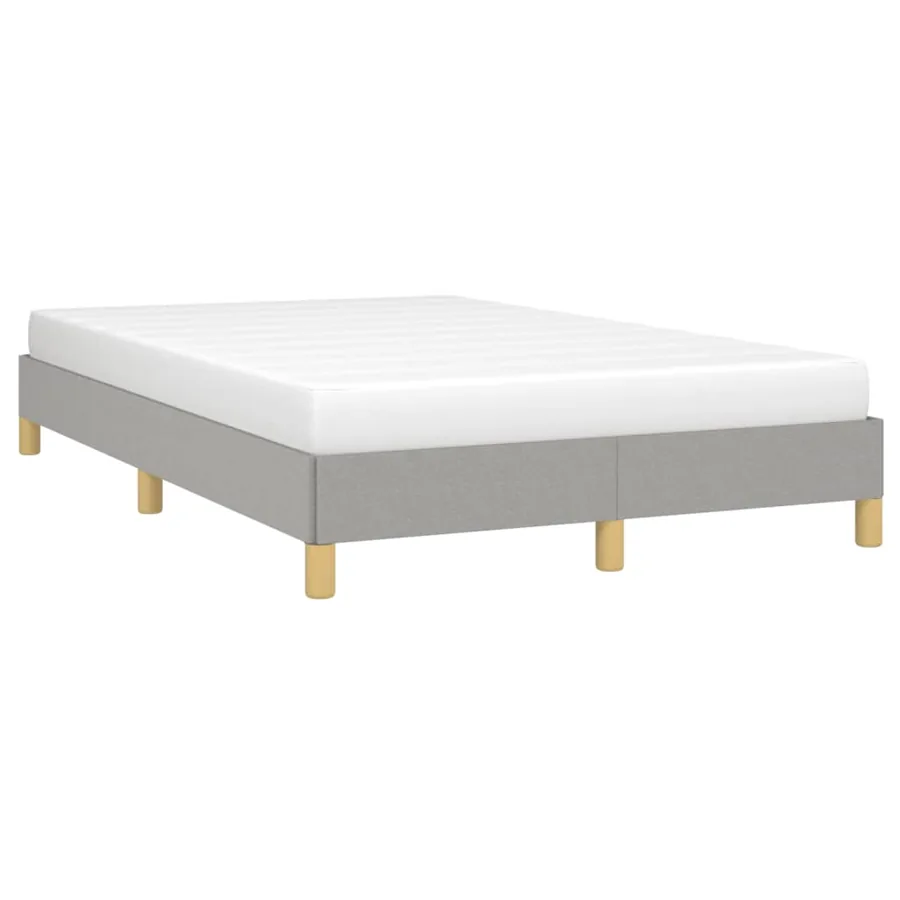 Cadre de lit sans matelas gris clair 120x190 cm tissu - 4