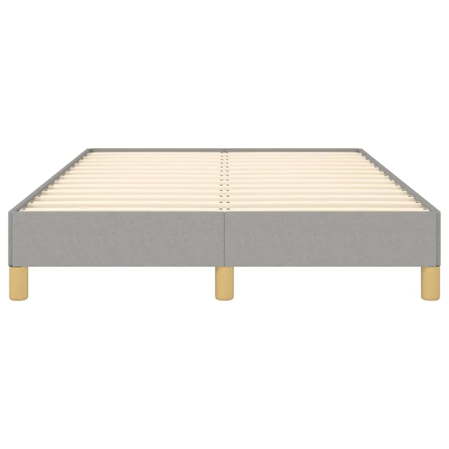 Cadre de lit sans matelas gris clair 120x190 cm tissu - 5