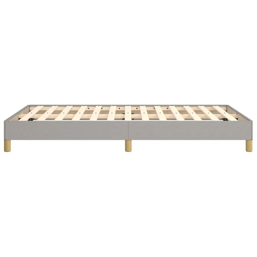 Cadre de lit sans matelas gris clair 120x190 cm tissu - 6