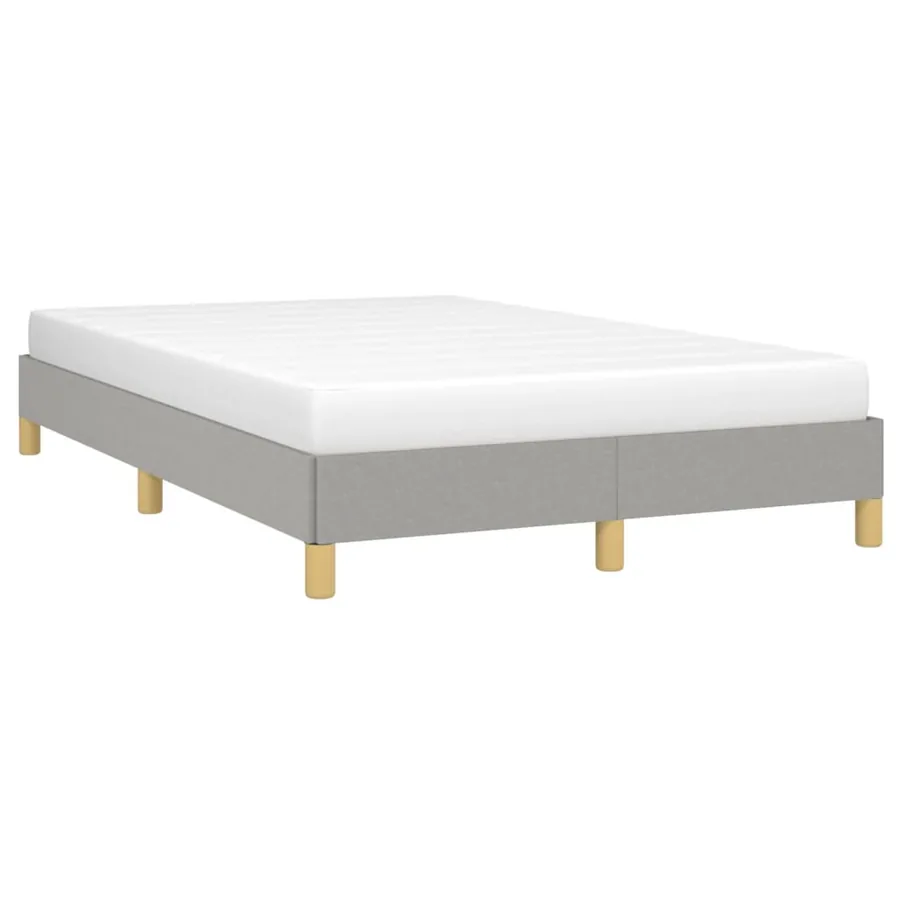 Cadre de lit sans matelas gris clair 120x190 cm tissu - 4