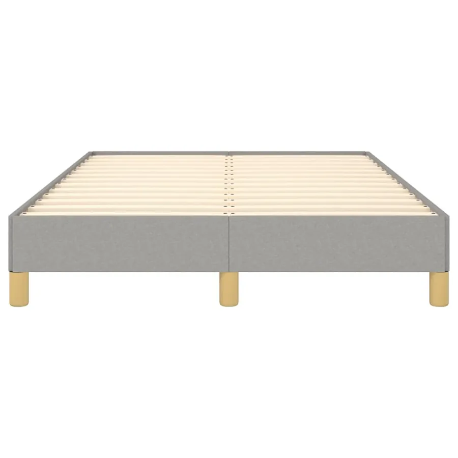 Cadre de lit sans matelas gris clair 120x190 cm tissu - 5