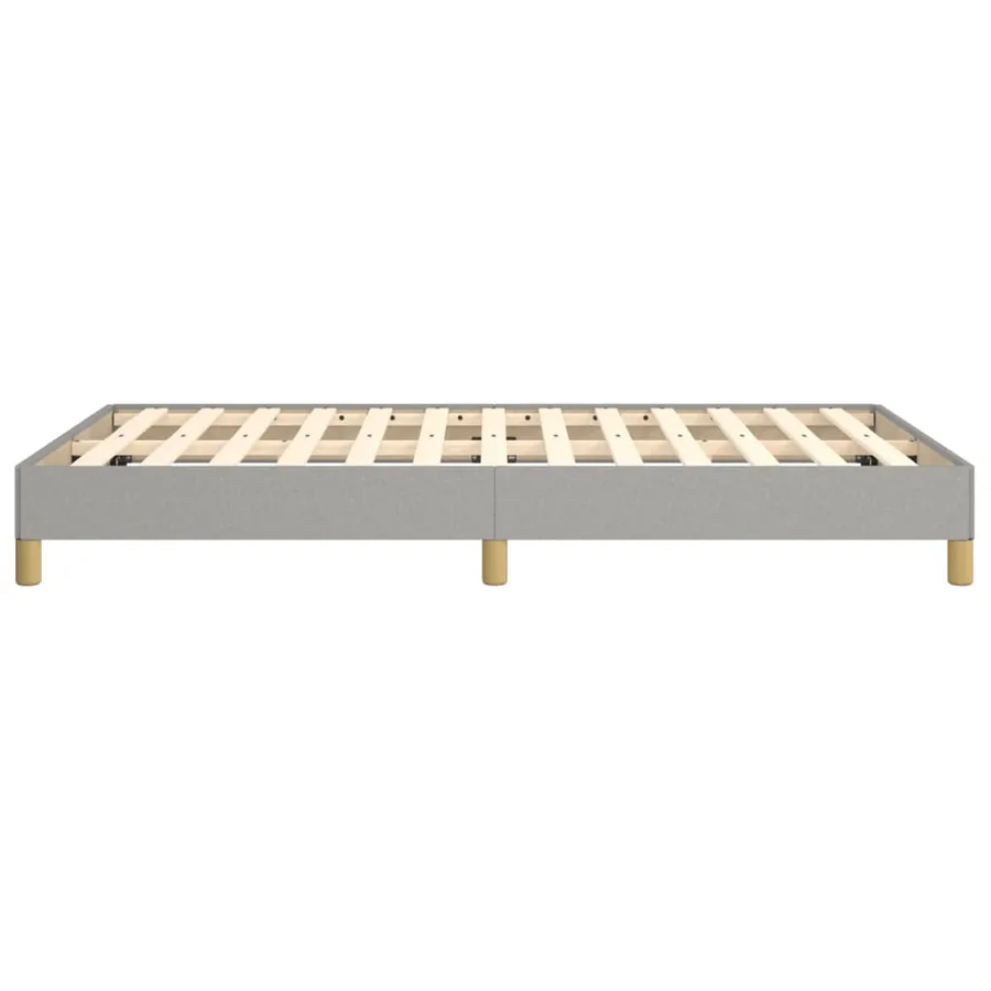 Cadre de lit sans matelas gris clair 120x190 cm tissu - 6