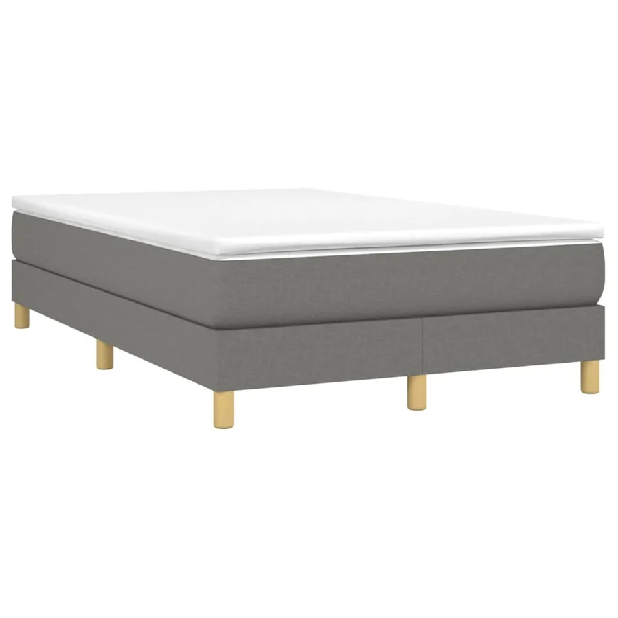 Sommier à lattes de lit avec matelas gris foncé 120x190cm tissu - 2
