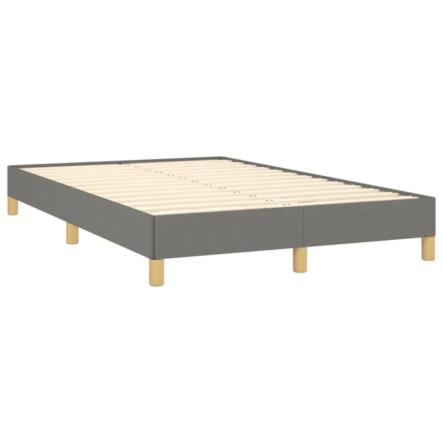 Sommier à lattes de lit avec matelas gris foncé 120x190cm tissu - 4