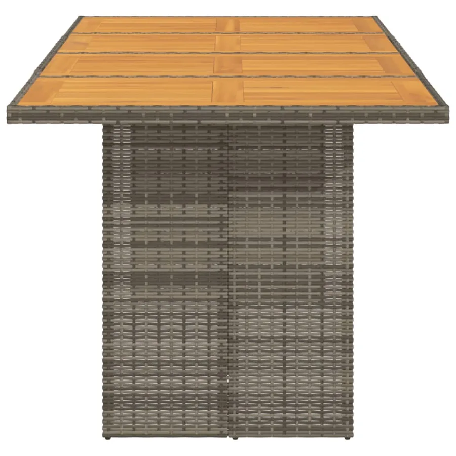 Table de jardin avec dessus en bois d'acacia gris 190x80x74 cm - 4