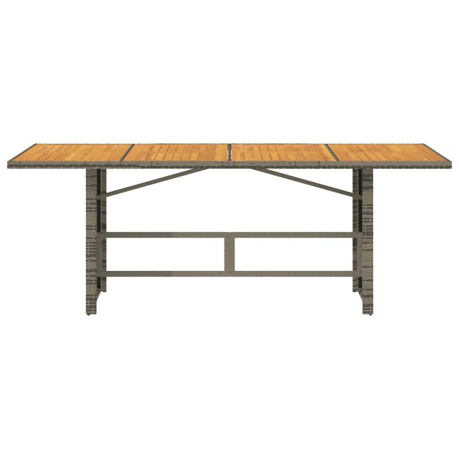 Table de jardin avec dessus en bois d'acacia gris 190x80x74 cm - 6