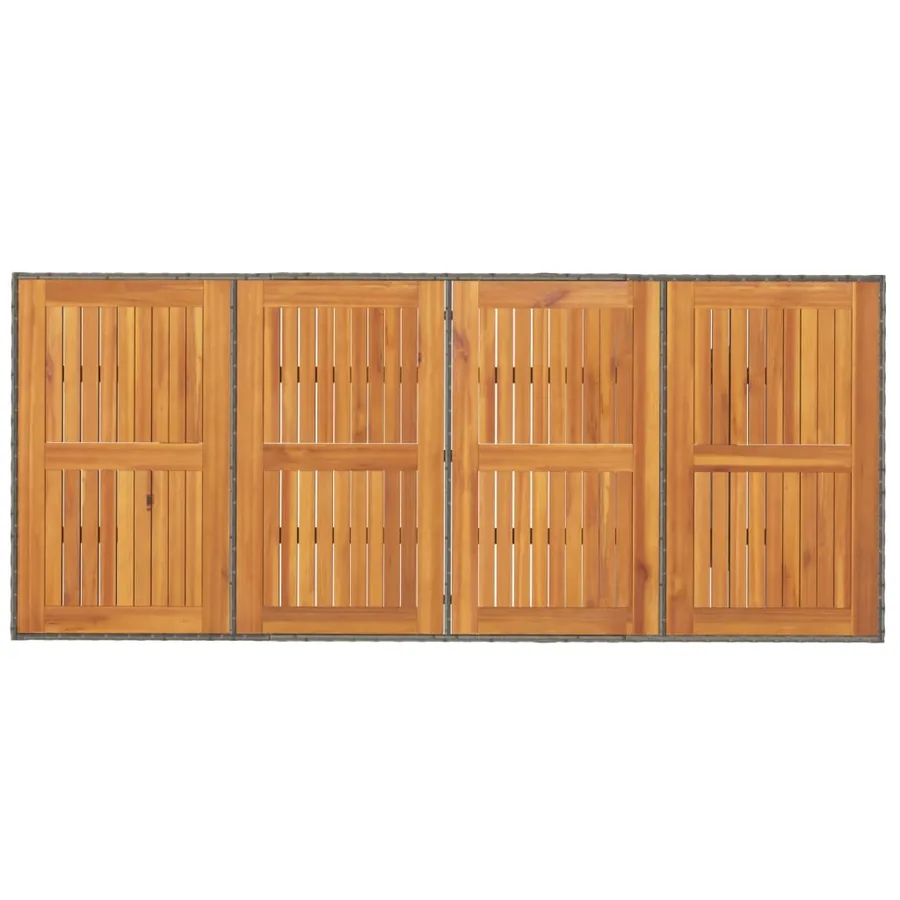 Table de jardin avec dessus en bois d'acacia gris 190x80x74 cm - 7