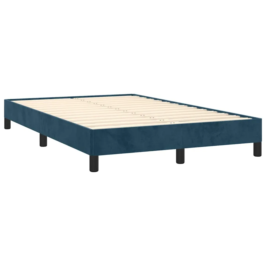 Sommier à lattes de lit avec matelas LED bleu foncé 120x190 cm - 6