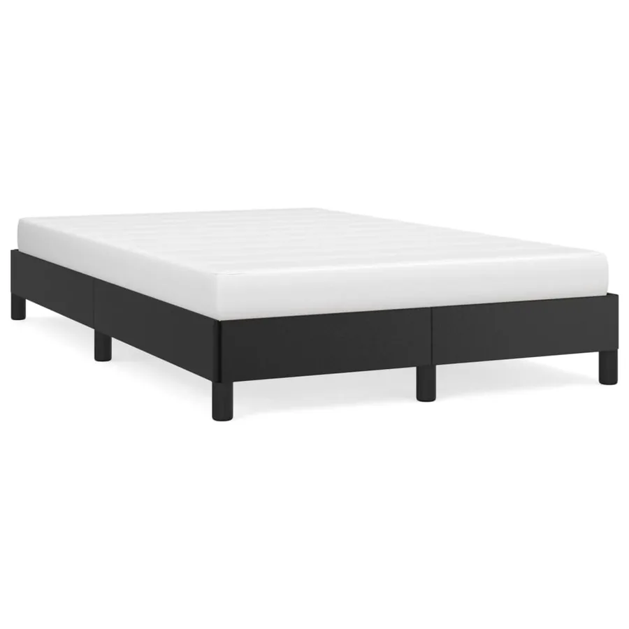 Cadre de lit sans matelas noir 120x190 cm similicuir - 2