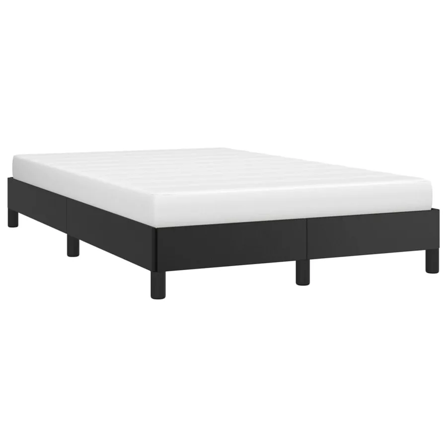 Cadre de lit sans matelas noir 120x190 cm similicuir - 4