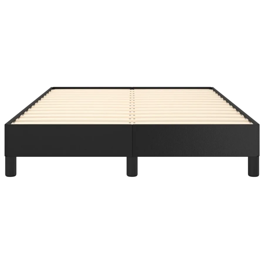 Cadre de lit sans matelas noir 120x190 cm similicuir - 5