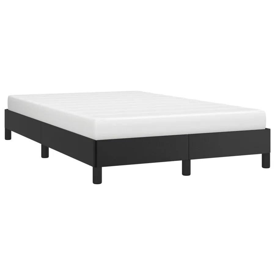 Cadre de lit sans matelas noir 120x190 cm similicuir - 4