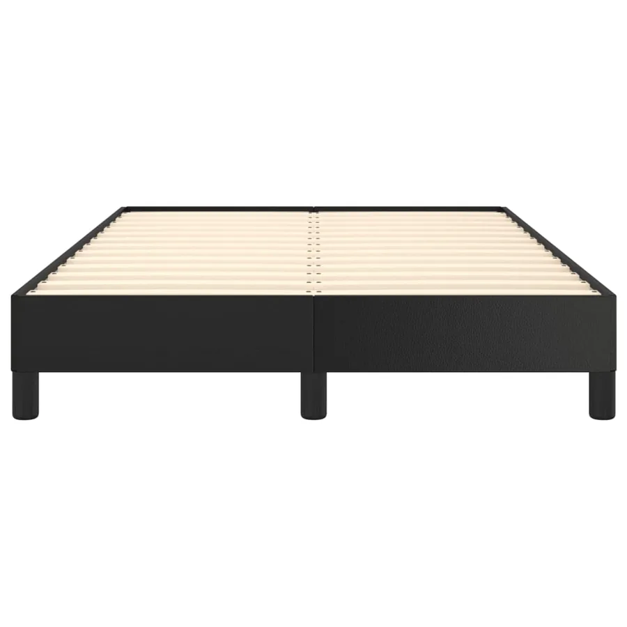 Cadre de lit sans matelas noir 120x190 cm similicuir - 5