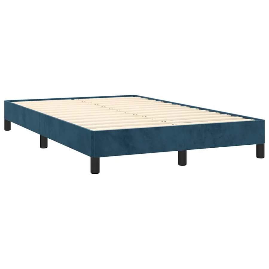 Sommier à lattes de lit avec matelas LED bleu foncé 120x190 cm - 6