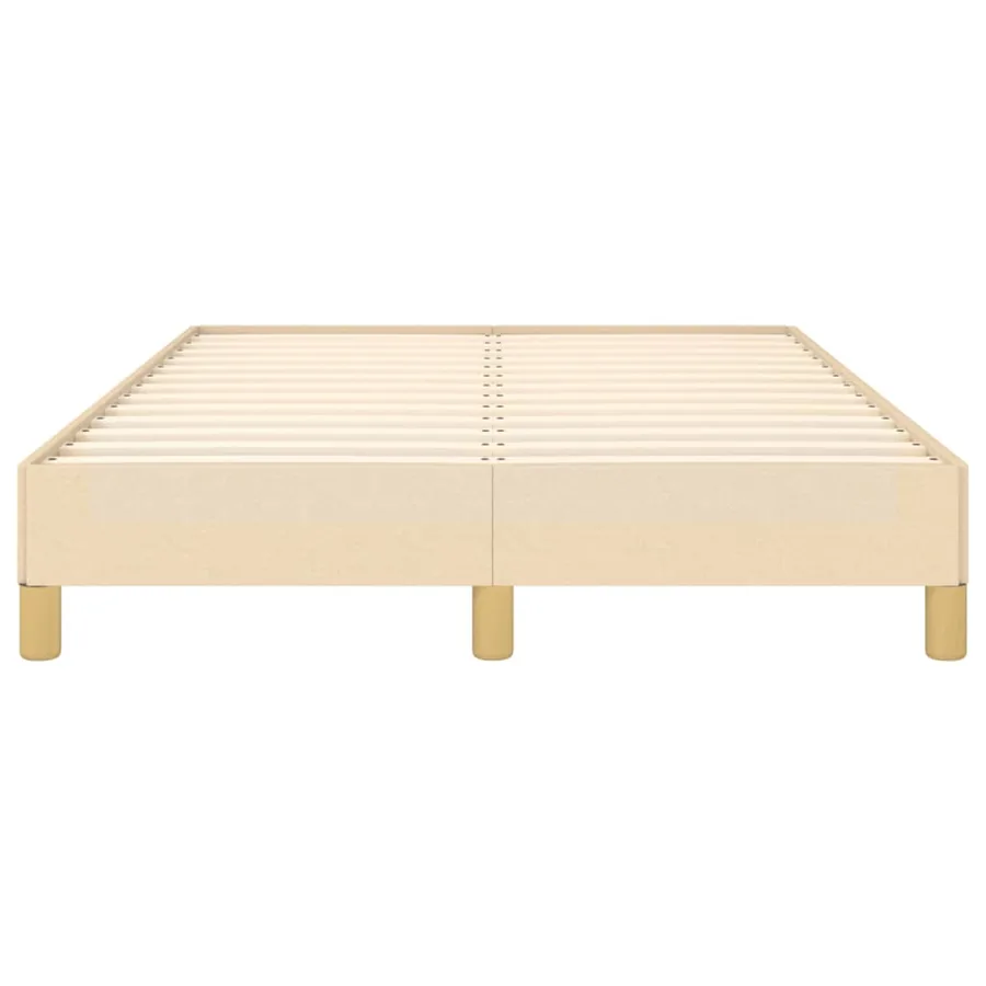 Cadre de lit sans matelas crème 120x190 cm tissu - 5