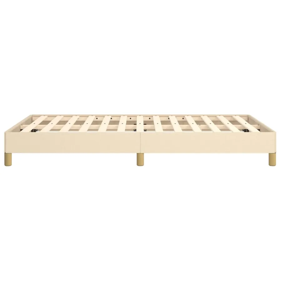 Cadre de lit sans matelas crème 120x190 cm tissu - 6