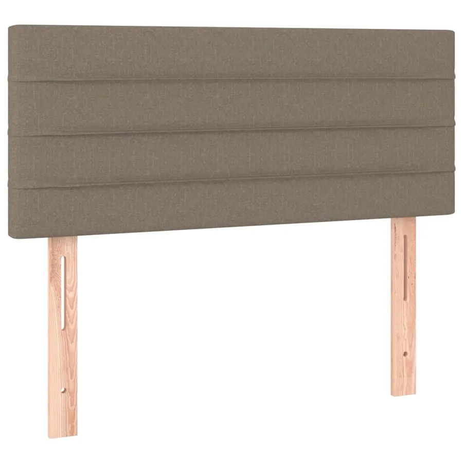 Sommier à lattes de lit avec matelas taupe 120x190 cm tissu - 7