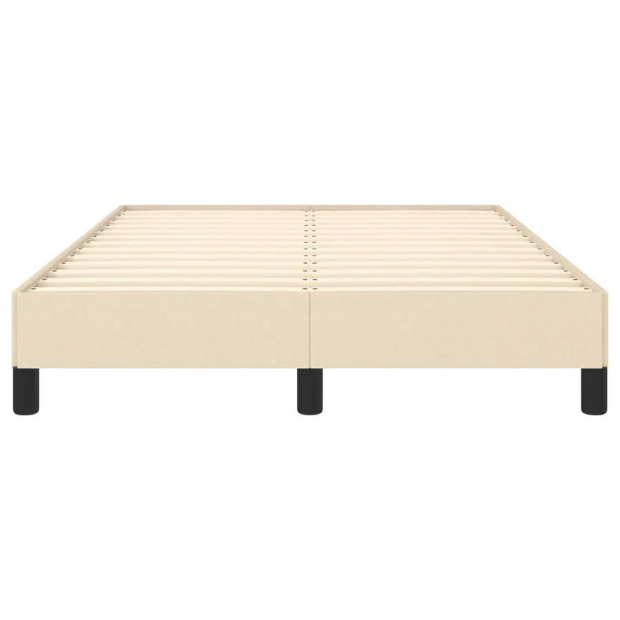 Cadre de lit sans matelas crème 120x190 cm tissu - 5