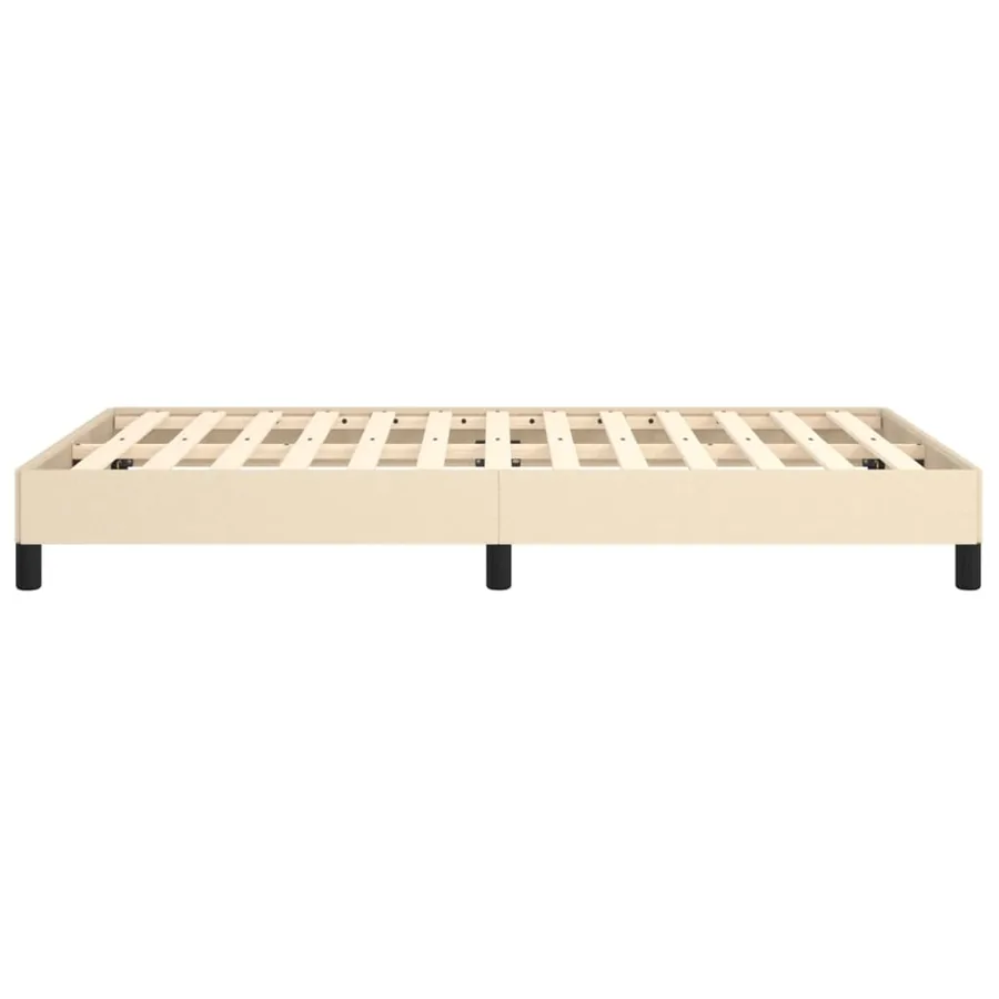 Cadre de lit sans matelas crème 120x190 cm tissu - 6