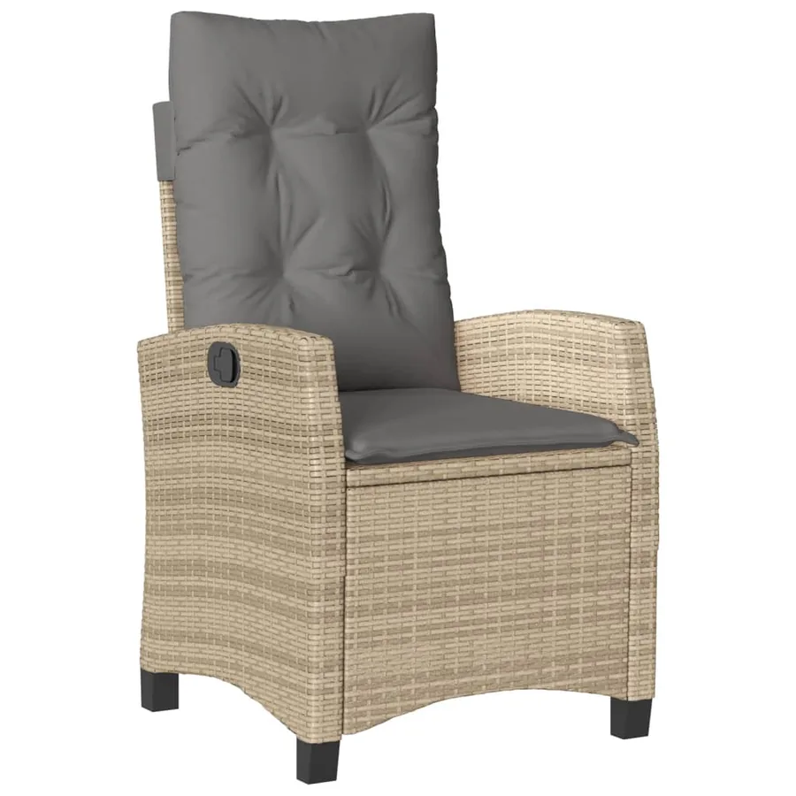 Ensemble à manger de jardin et coussins 9 pcs mélange beige - 4