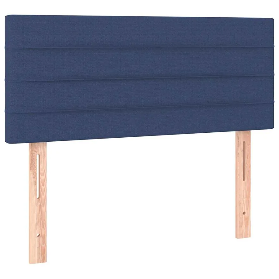 Sommier à lattes de lit matelas et LED bleu 120x190 cm tissu - 9