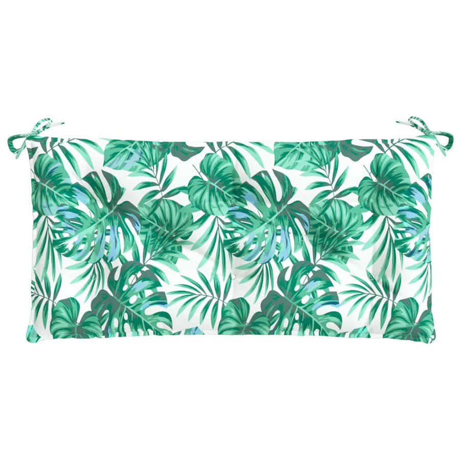 Coussin de banc de jardin motif de feuilles 110x50x7 cm - 2