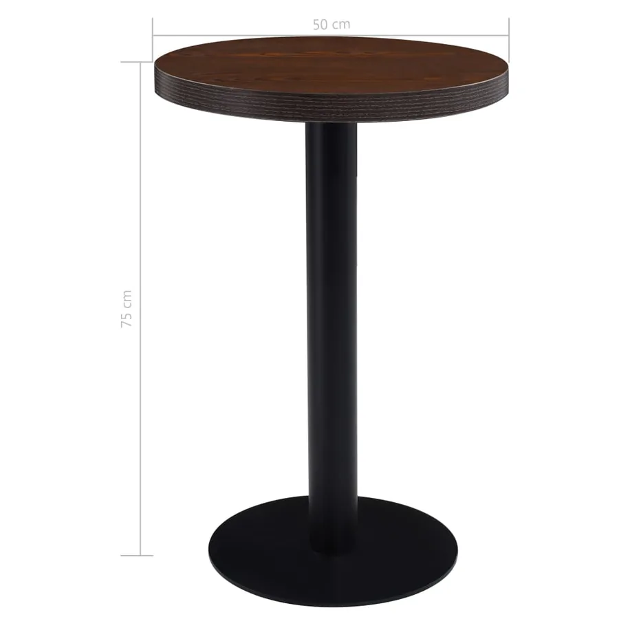 Table de bistro Marron foncé 50 cm MDF - 5