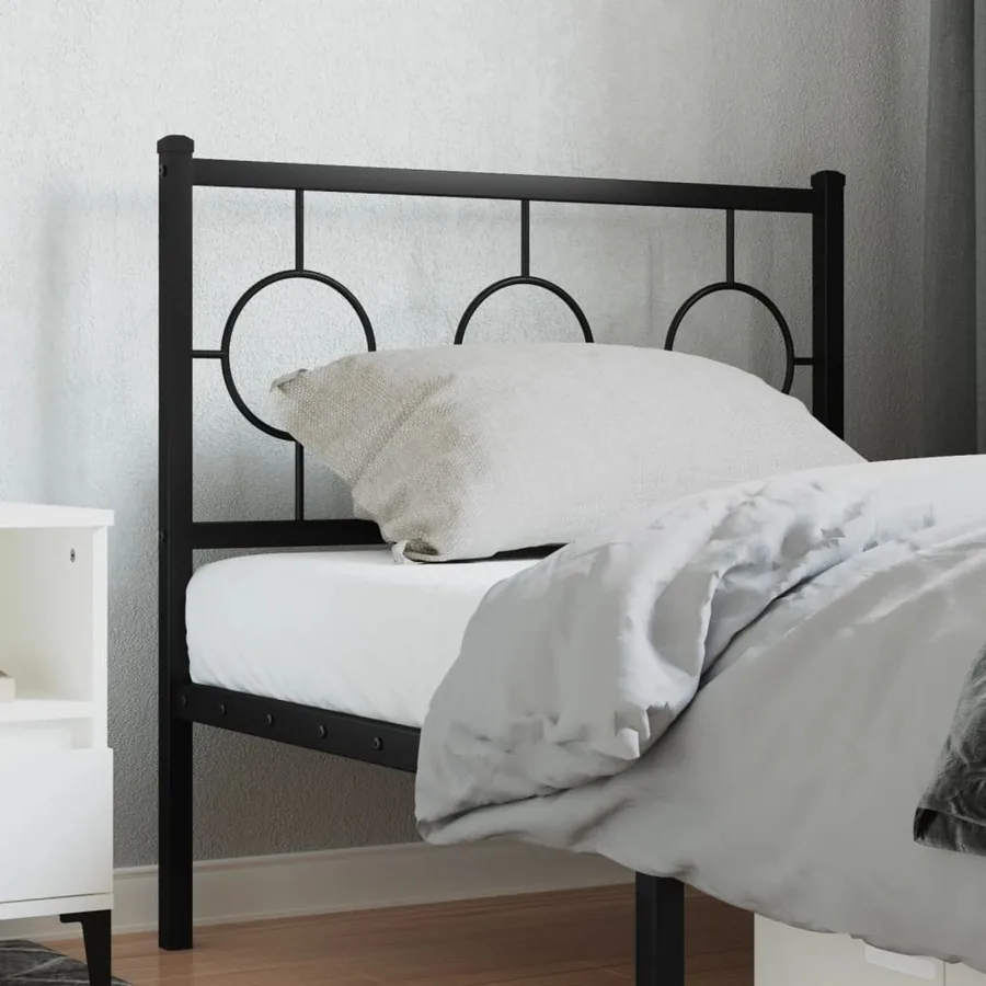 Tête de lit de remplacement métal noir 90 cm