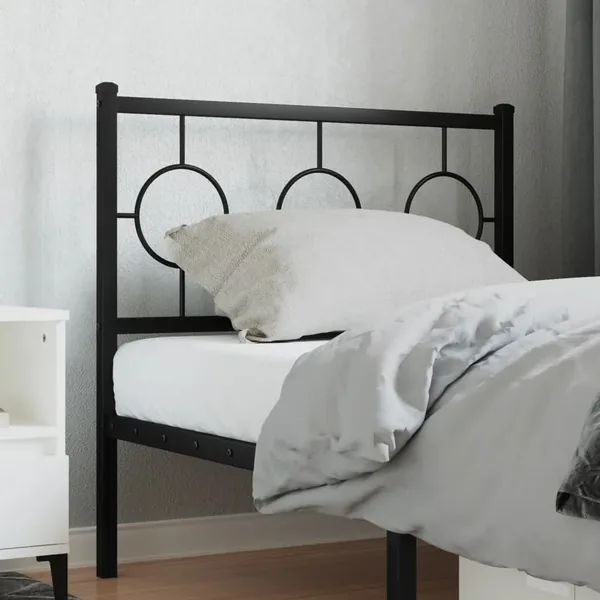 Tête de lit de remplacement métal noir 90 cm