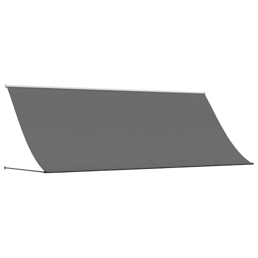 Auvent rétractable anthracite 400x150 m tissu et acier - 2