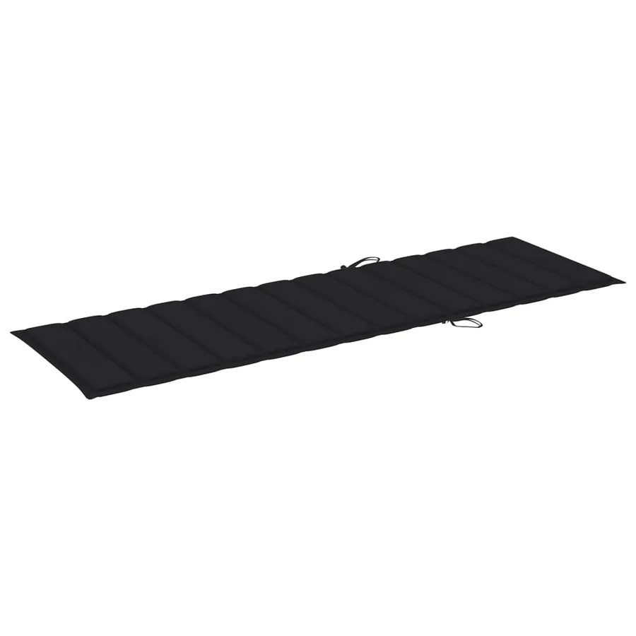 Chaise longue de jardin avec table et coussin Pin imprégné - 6