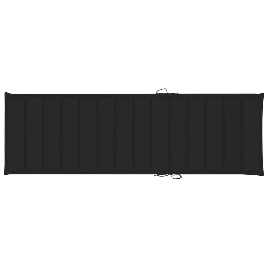 Chaise longue de jardin avec table et coussin Pin imprégné - 7