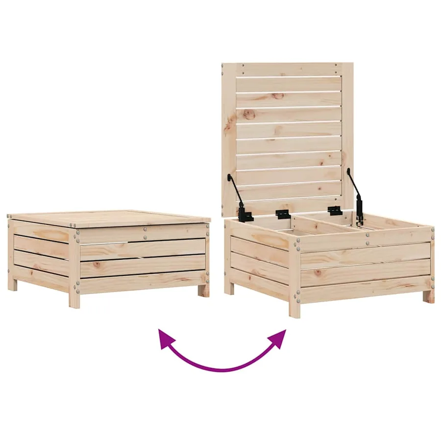 Salon de jardin 7 pcs bois de pin massif - 9