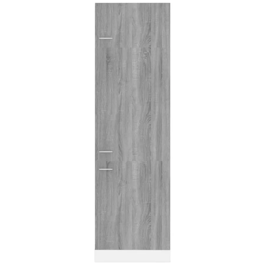 Armoire réfrigérée "Lyon" Gris Sonoma 60 x 57 x 207 cm Bois d'ingénierie - 4