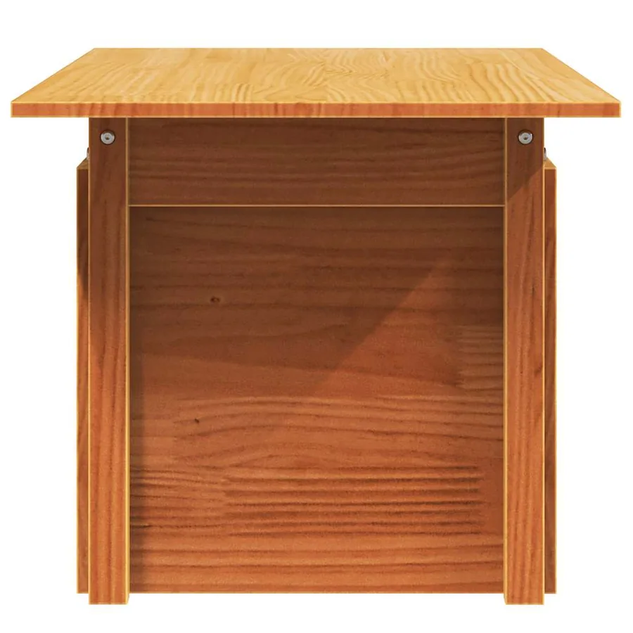 Table de jardin cire marron 100x50x75 cm bois massif de pin - 6