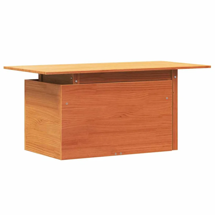 Table de jardin cire marron 100x50x75 cm bois massif de pin - 7