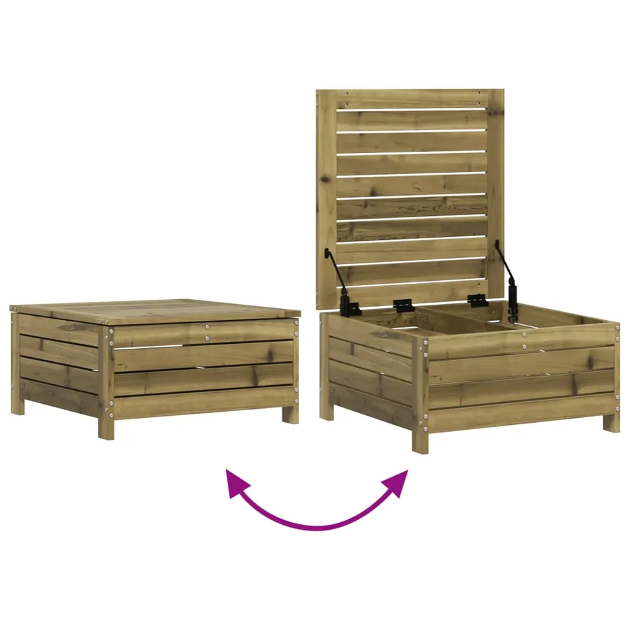 Salon de jardin 7 pcs bois de pin imprégné - 9