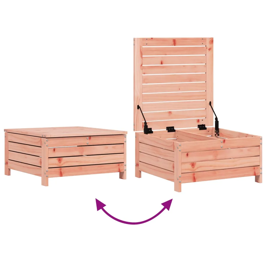 Salon de jardin 7 pcs bois massif sapin de douglas - 10